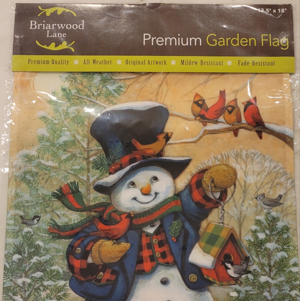 Snowman Garden Flag NWT